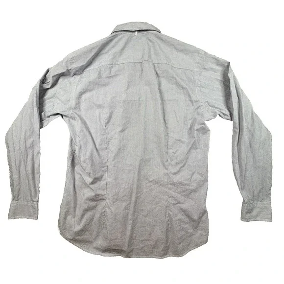 Ermenegildo Zegna Men's XL‎ Dress Shirt Blue/Gray Striped LS SEE DESCRIPTION - Picture 2 of 16